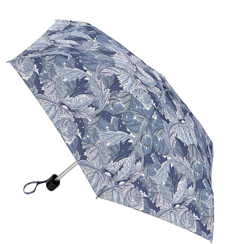 Fulton Tiny-2 Morris and Co. Compact UV Umbrella (Acanthus Woad)
